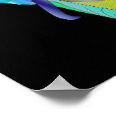 Lebhaftes abstraktes Elefantengemälde Poster (Ecke)