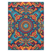 Lebhaftes Abstraktes ethnisches Huichol-Stammmuste Tischdecke (Vorderseite)