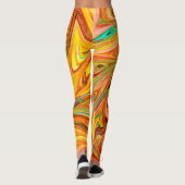 Lebhaftes Abstraktes Farbmuster Leggings (Rückseite)