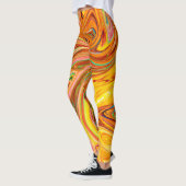 Lebhaftes Abstraktes Farbmuster Leggings (Links)