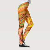 Lebhaftes Abstraktes Farbmuster Leggings (Rechts)