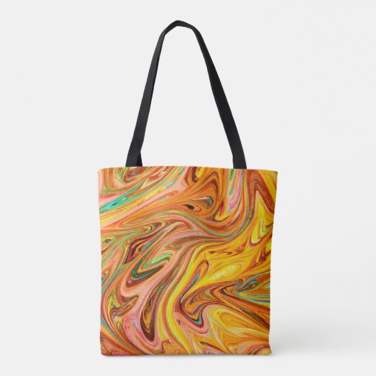 Lebhaftes Abstraktes Farbmuster Tasche (Rückseite)