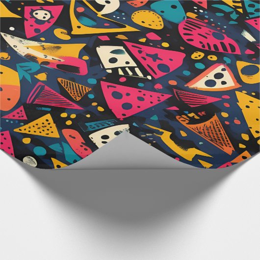 Lebhaftes Abstraktes geometrisches Schleifpapier Geschenkpapier (Ecke)