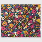 Lebhaftes Abstraktes geometrisches Schleifpapier Geschenkpapier (Flach)