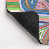 Lebhaftes Abstraktes geometrisches Streifenmuster Mousepad (Ecke)