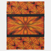 Lebhaftes Abstraktes Golden Daffodil Boho Design Fleecedecke (Vorderseite)