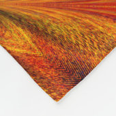 Lebhaftes Abstraktes Golden Daffodil Boho Design Fleecedecke (Ecke)