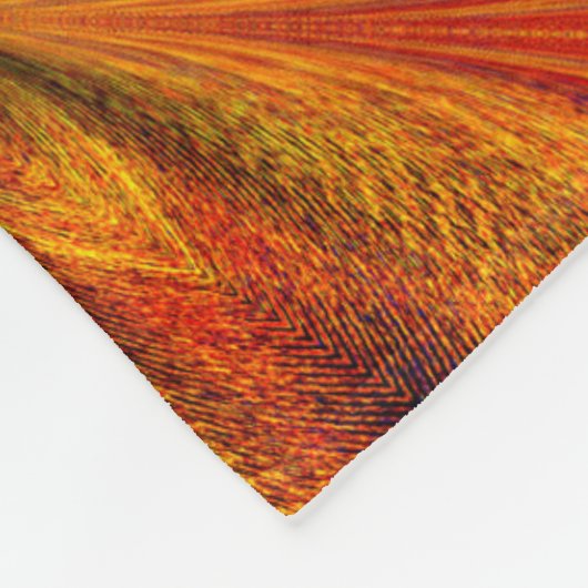 Lebhaftes Abstraktes Golden Daffodil Boho Design Fleecedecke (Ecke)