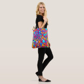 Lebhaftes Abstraktes Kaleidoskop Tasche (Am Model)