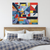 Lebhaftes Abstraktes Landskape von Raphael Canossa Leinwanddruck (Insitu (Schlafzimmer))