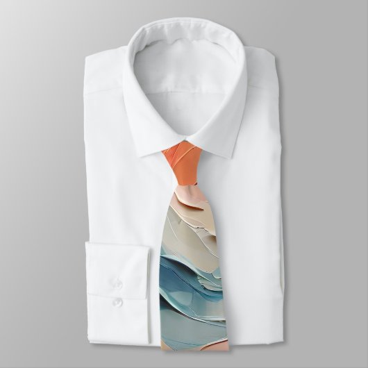 Lebhaftes Abstraktes Malerwerk in kräftigen Farben Krawatte (Gebunden)