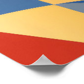 Lebhaftes abstraktes menschliches Gesicht Poster (Ecke)