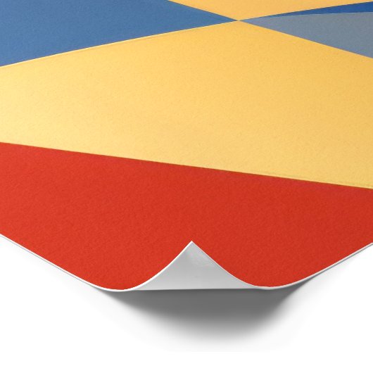 Lebhaftes abstraktes menschliches Gesicht Poster (Ecke)