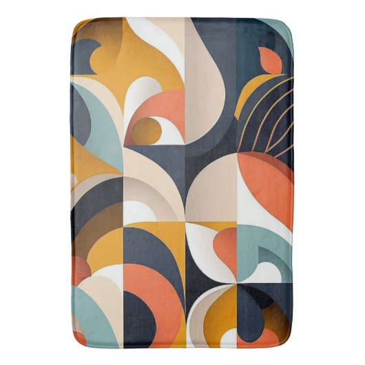 Lebhaftes Abstraktes Mittelalter Moderne Badematte (Vorderseite Vertikal)