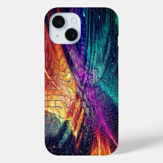 Lebhaftes Abstraktes Mosaik Case-Mate iPhone Hülle (Rückseite)