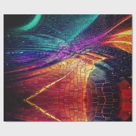 Lebhaftes Abstraktes Mosaik Geschenkpapier (Flach)