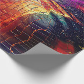 Lebhaftes Abstraktes Mosaik Geschenkpapier (Ecke)