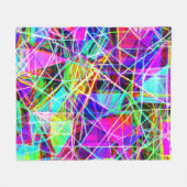 Lebhaftes Abstraktes Muster Fleecedecke (Vorderseite (Horizontal))