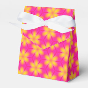 Lebhaftes Abstraktes Muster in Rosa und Gelb Geschenkschachtel
