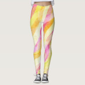 Lebhaftes Abstraktes Muster Leggings (Vorderseite)