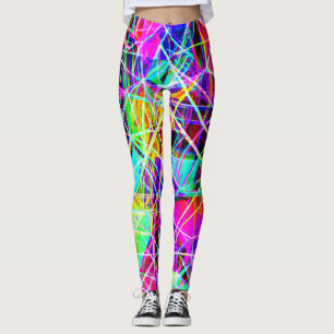 Lebhaftes Abstraktes Muster Leggings