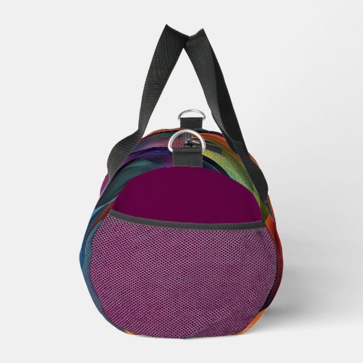 Lebhaftes Abstraktes Muster, Monogramm Duffle Bag (Rechts)