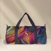 Lebhaftes Abstraktes Muster, Monogramm Duffle Bag