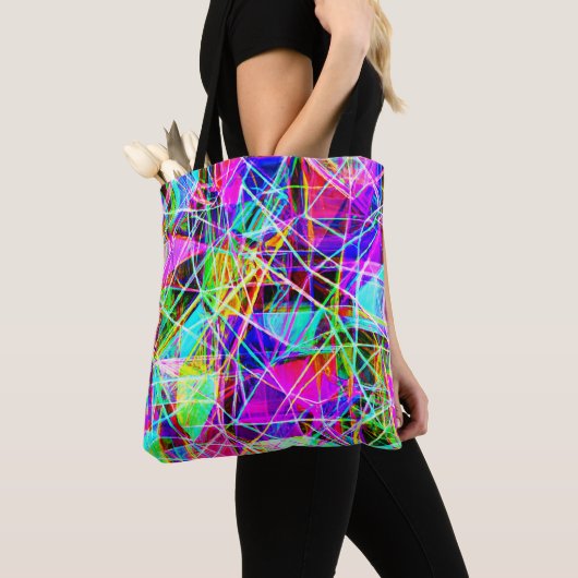 Lebhaftes Abstraktes Muster Tasche (Von Nahem)