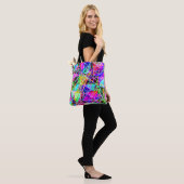 Lebhaftes Abstraktes Muster Tasche (Am Model)