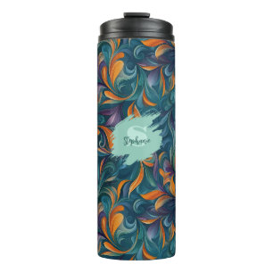 Lebhaftes Abstraktes Paisley-Inspiriert Muster (2) Thermosbecher