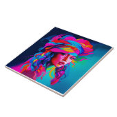 Lebhaftes Abstraktes Portrait Fliese (Seite)