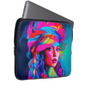 Lebhaftes Abstraktes Portrait Laptopschutzhülle (Vorne Rechts)