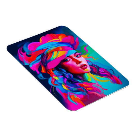 Lebhaftes Abstraktes Portrait Magnet (Rechte Seite)