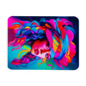 Lebhaftes Abstraktes Portrait Magnet (Horizontal)