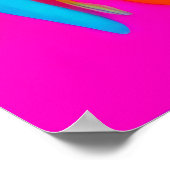 Lebhaftes Abstraktes Portrait Poster (Ecke)
