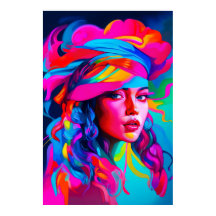 Lebhaftes Abstraktes Portrait