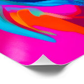 Lebhaftes Abstraktes Portrait Poster (Ecke)