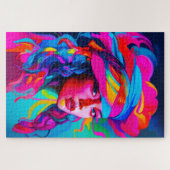 Lebhaftes Abstraktes Portrait Puzzle (Horizontal)