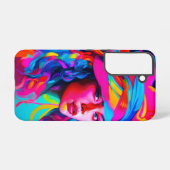 Lebhaftes Abstraktes Portrait Samsung Galaxy Hülle (Rückseite (Horizontal))