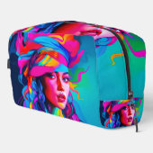 Lebhaftes Abstraktes Portrait Waschbeutel (Rechte Ecke)