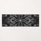 Lebhaftes Abstraktes Schwarz und Grau Yogamatte (Vorderseite (Horizontal))