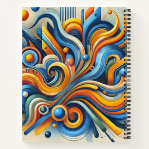 Lebhaftes Abstraktes SpiralNotebook Notizblock