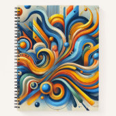 Lebhaftes Abstraktes SpiralNotebook Notizblock (Vorderseite)
