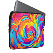 Lebhaftes Abstraktes Swirl Artwork Laptopschutzhülle (Vorne Rechts)