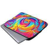 Lebhaftes Abstraktes Swirl Artwork Laptopschutzhülle (Vorne Knopf)