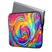 Lebhaftes Abstraktes Swirl Artwork Laptopschutzhülle (Vorderseite Links)