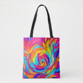 Lebhaftes Abstraktes Swirl Artwork Tasche (Vorderseite)