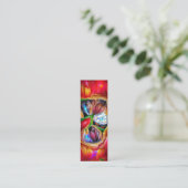 Lebhaftes Abstraktes Tulip Reflections Lesezeichen Mini Visitenkarte (Stehend Vorderseite)