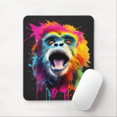 Lebhaftes Affengesicht Mousepad (Mit Mouse)