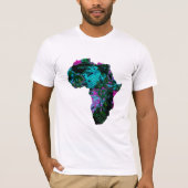 Lebhaftes African Map T-Shirt - Erforschen Sie Div (Vorderseite)